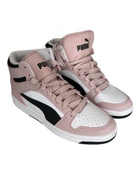 PUMA REBOUND HIGH-TOP SNEAKERS Pink/White /Black as US Women 11